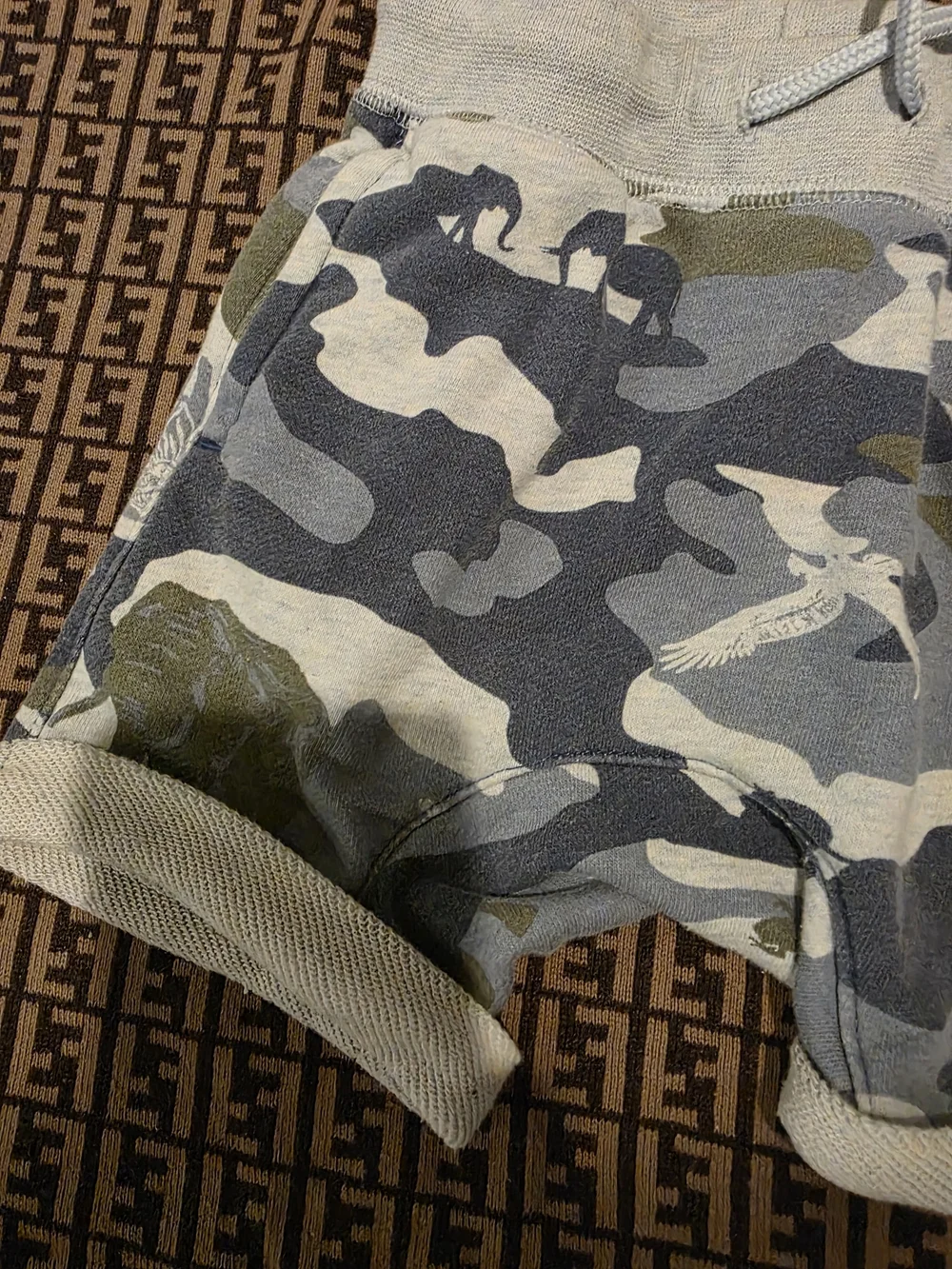 Kids Camouflage Cotton Shorts - Blue & Green 2t Animal The Gap